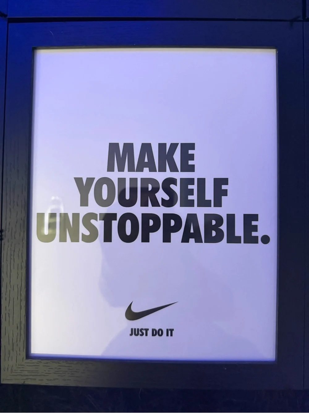Nike Black & White 'Yesterday You Said Tomorrow' Framed Print